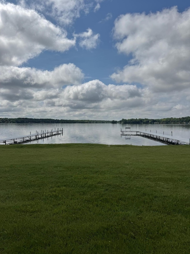 23974 185th St NW, Orrock Twp, MN 55309 - water view featuring a boat dock