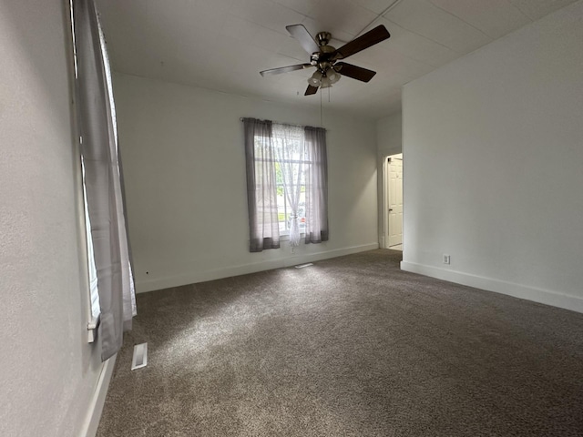 501 River St, Colfax, WI 54730 - unfurnished room featuring a ceiling fan, carpet, and baseboards