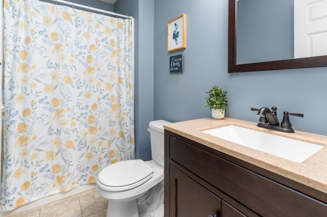3322 Orchard Ave NE, Sauk Rapids, MN 56379 - full bath with vanity, tile patterned flooring, and a shower with curtain
