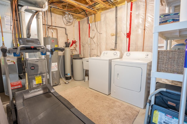 3322 Orchard Ave NE, Sauk Rapids, MN 56379 - washroom with washing machine and clothes dryer and water heater