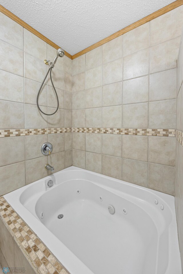1301 5th Ave N, Moorhead, MN 56560 - full bath with a textured ceiling and a combined bath / shower with jetted tub