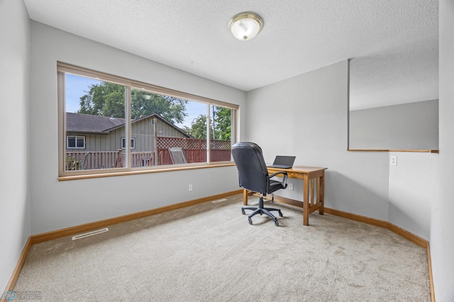 1301 5th Ave N, Moorhead, MN 56560 - office area featuring carpet floors and a textured ceiling