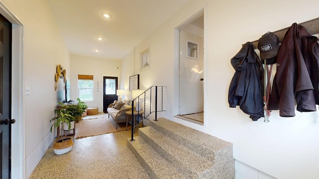 401 5th St NE, Barnesville, MN 56514 - entryway featuring recessed lighting and stairs