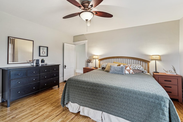 18160 Echo Ave, Faribault, MN 55021 - bedroom with light wood-style floors and ceiling fan