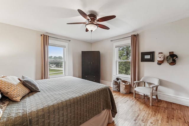 18160 Echo Ave, Faribault, MN 55021 - bedroom featuring hardwood / wood-style flooring and ceiling fan