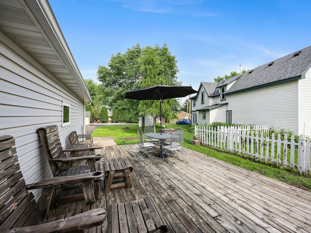 45 Oak Ave S, Maple Lake, MN 55358 - wooden deck featuring outdoor dining space