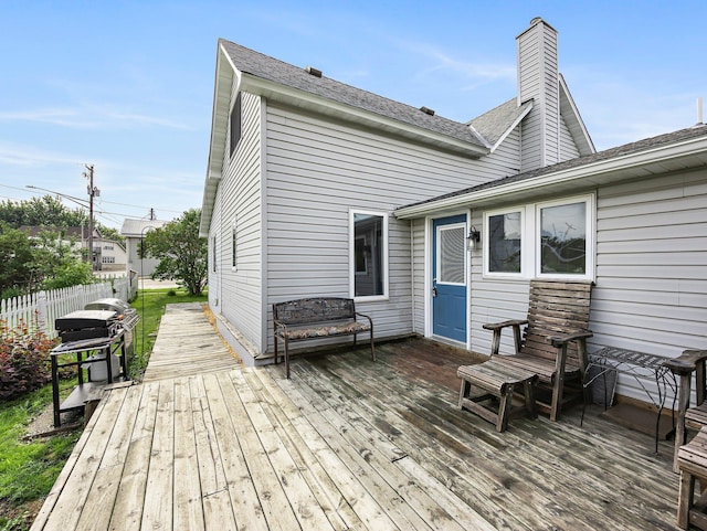 45 Oak Ave S, Maple Lake, MN 55358 - wooden deck with grilling area