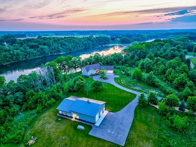 1994 80th St, Somerset, WI 54025 - aerial view at dusk of a water view and a view of trees