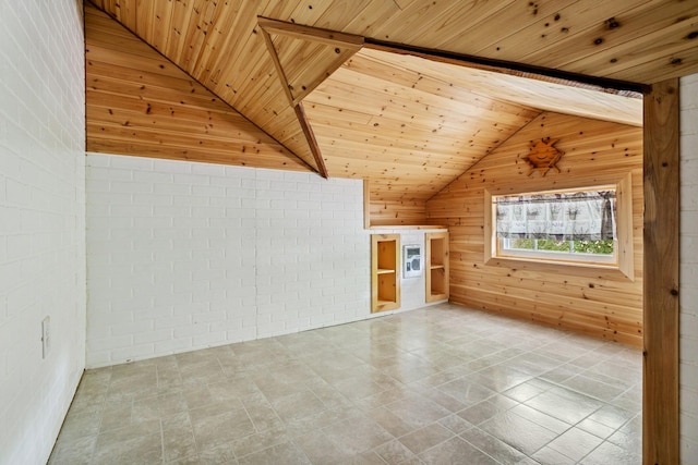 228 Sidney St W, Saint Paul, MN 55107 - bonus room featuring wooden walls, lofted ceiling, and wood ceiling