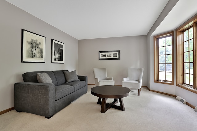 6033 Sargent Ct N, Lino Lakes, MN 55110 - living room featuring carpet and baseboards