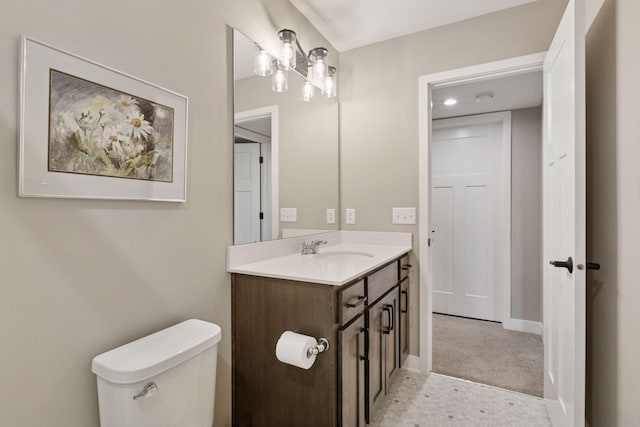 11110 Polk St NE, Blaine, MN 55434 - half bathroom with vanity and toilet