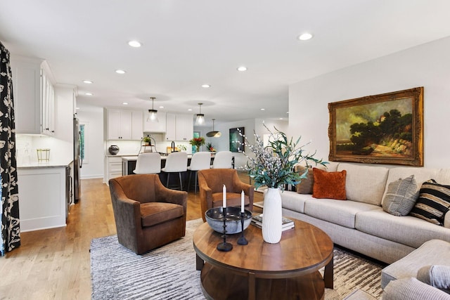 3930 Cottage Ln, Minnetonka, MN 55305 - living room with recessed lighting and light wood-style flooring