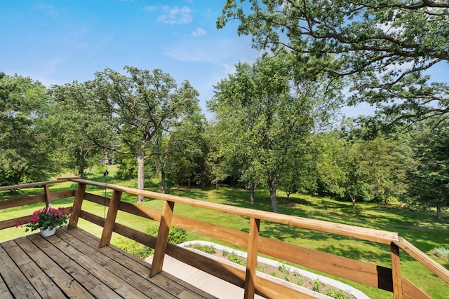 17855 Round Lake Blvd NW, Andover, MN 55304 - wooden terrace featuring a yard