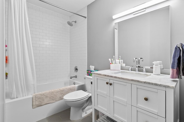 6855 Timber Crest Dr, Maple Grove, MN 55311 - bathroom with vanity, shower / bath combo, and tile patterned floors