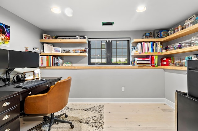 6855 Timber Crest Dr, Maple Grove, MN 55311 - office area with baseboards and wood finished floors