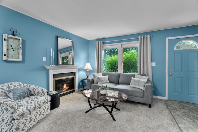 2022 Nokomis Ave, Saint Paul, MN 55119 - living room with a glass covered fireplace and baseboards