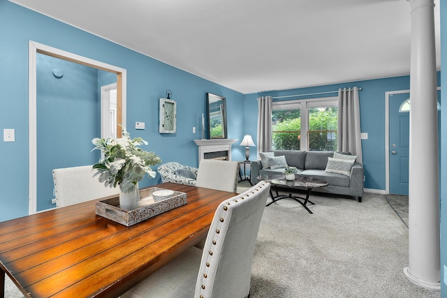 2022 Nokomis Ave, Saint Paul, MN 55119 - carpeted dining area with ornate columns