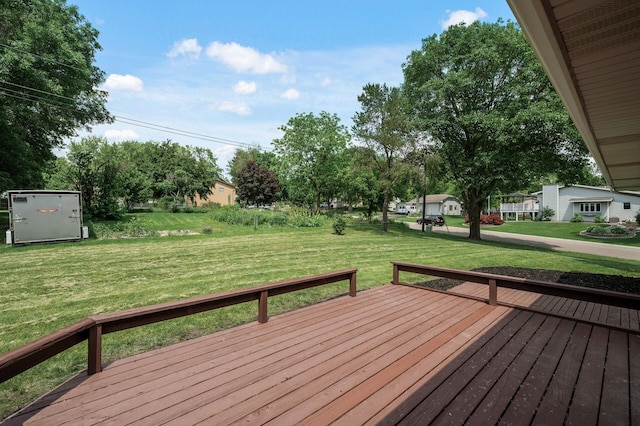 17900 Weaver Lake Dr, Maple Grove, MN 55311 - wooden terrace with a lawn