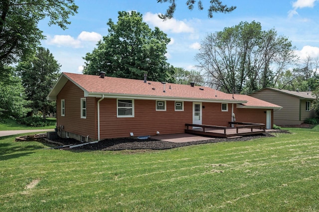 17900 Weaver Lake Dr, Maple Grove, MN 55311 - back of property featuring a yard, a patio area, a deck, and central AC unit