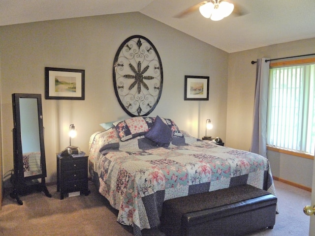 17098 Pheasant Meadow Ln SW, Prior Lake, MN 55372 - carpeted bedroom with lofted ceiling and ceiling fan