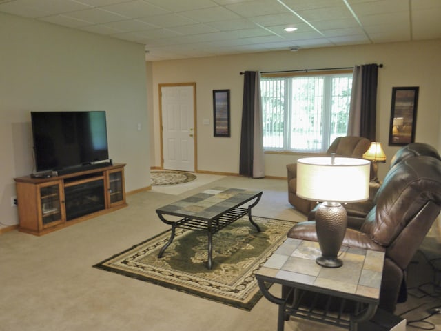 17098 Pheasant Meadow Ln SW, Prior Lake, MN 55372 - living room with carpet flooring and a paneled ceiling