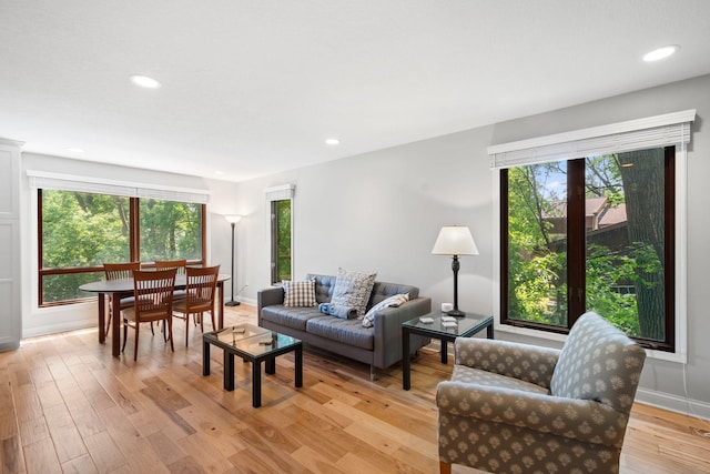 3440 Glenarden Rd, Arden Hills, MN 55112 - living room with light wood-style floors and recessed lighting