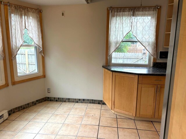 3500 Abbott Ave N, Robbinsdale, MN 55422 - unfurnished dining area featuring plenty of natural light, light tile patterned floors, and a baseboard heating unit