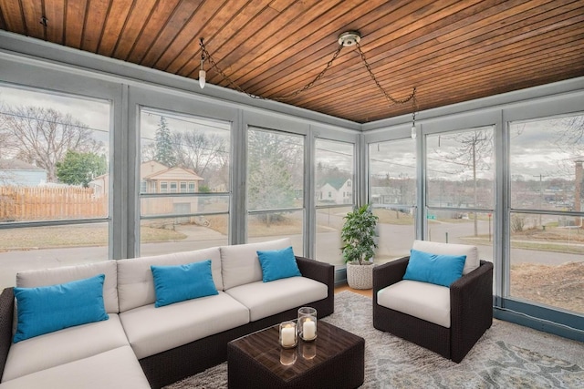 3500 Abbott Ave N, Robbinsdale, MN 55422 - sunroom with wood ceiling and plenty of natural light