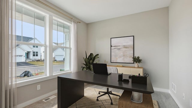 5574 130th Way N, Hugo, MN 55038 - carpeted home office featuring baseboards
