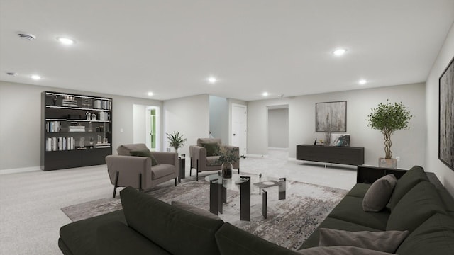 5574 130th Way N, Hugo, MN 55038 - living room with carpet, recessed lighting, and baseboards