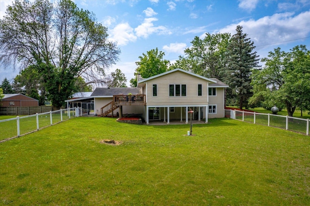 8165 240th St W, Eureka Twp, MN 55044 - rear view of house with stairs and a deck