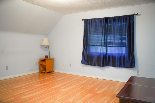 89 Winnipeg Ave, Saint Paul, MN 55117 - additional living space with wood finished floors, vaulted ceiling, and a textured ceiling