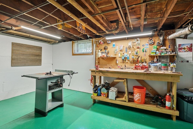 3229 Fremont Ave S, Minneapolis, MN 55408 - unfinished below grade area with a workshop area