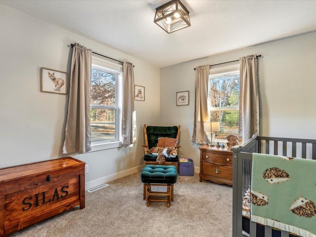 5335 Pine Beach Rd, Brainerd, MN 56401 - bedroom featuring light colored carpet, baseboards, and a nursery area