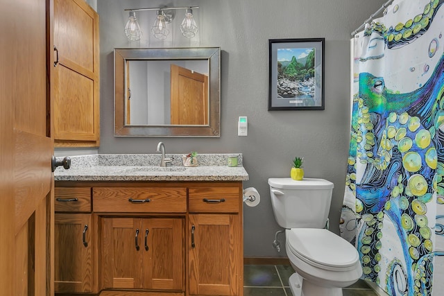 823 Morningside Loop, Saint Joseph, MN 56374 - bathroom with vanity, tile patterned floors, and a shower with curtain