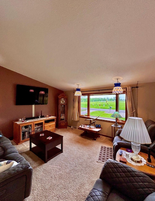 4488 Konieska Rd, Moose Lake, MN 55767 - living room with a textured ceiling and carpet