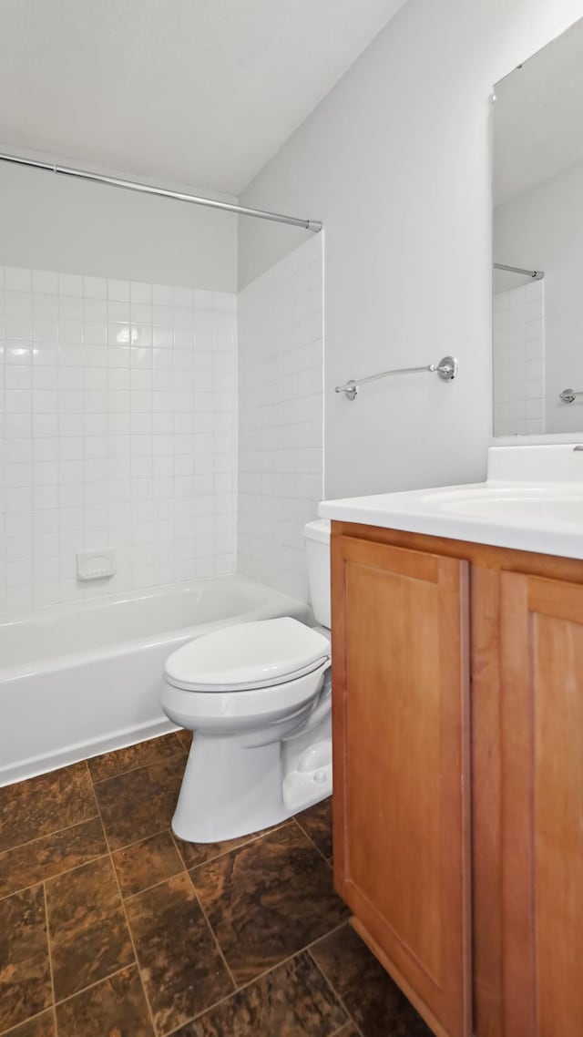3540 Hennepin Ave Unit 309, Minneapolis, MN 55408 - bathroom with toilet, vanity, bathing tub / shower combination, and tile patterned flooring