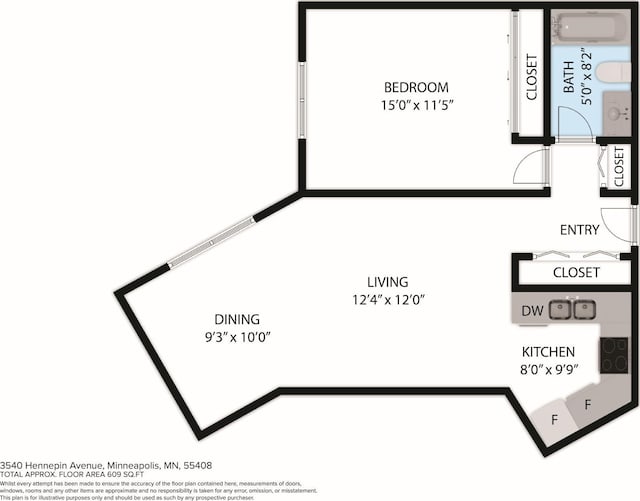 3540 Hennepin Ave Unit 309, Minneapolis, MN 55408 - home floor plan