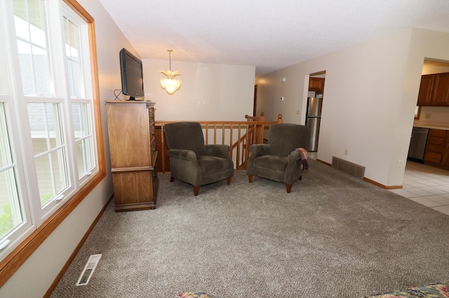 7971 Upper 145th St W, Apple Valley, MN 55124 - living area with light carpet and an upstairs landing