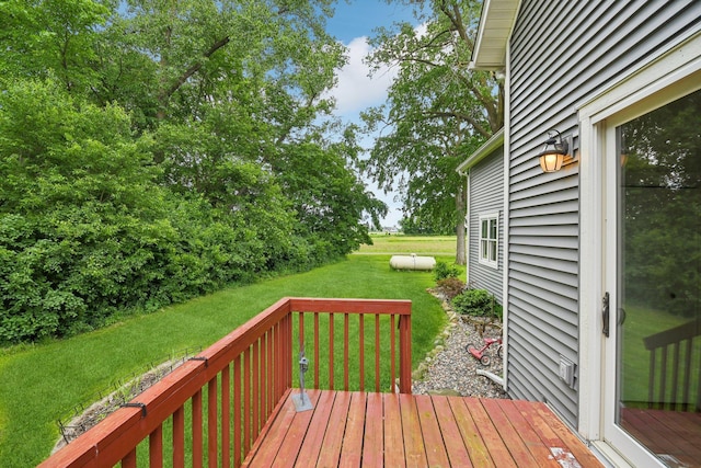 2256 40th Ave Unit X, East Farmington, WI 54020 - wooden terrace with a lawn