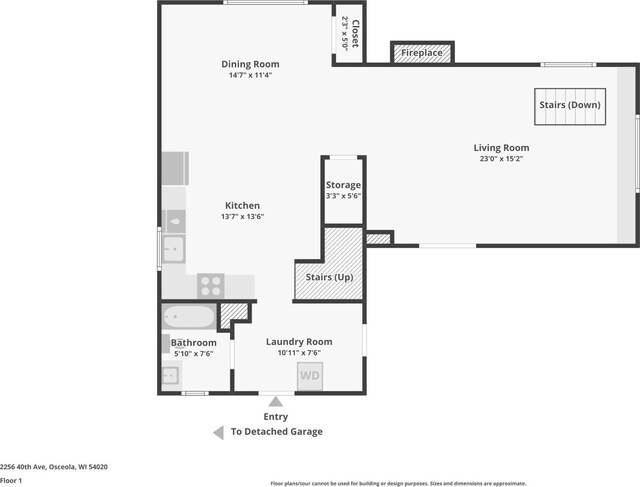 2256 40th Ave Unit X, East Farmington, WI 54020 - property floor plan