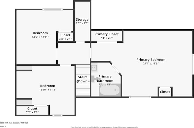 2256 40th Ave Unit X, East Farmington, WI 54020 - floor plan / room layout