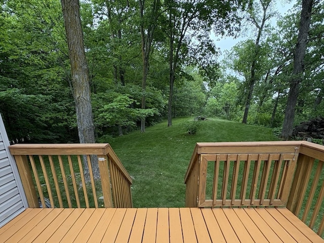 32813 Whispering Springs Loop, Erhard, MN 56534 - wooden terrace with a lawn