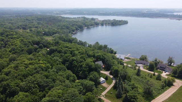 32813 Whispering Springs Loop, Erhard, MN 56534 - drone / aerial view of a nearby body of water and a heavily wooded area