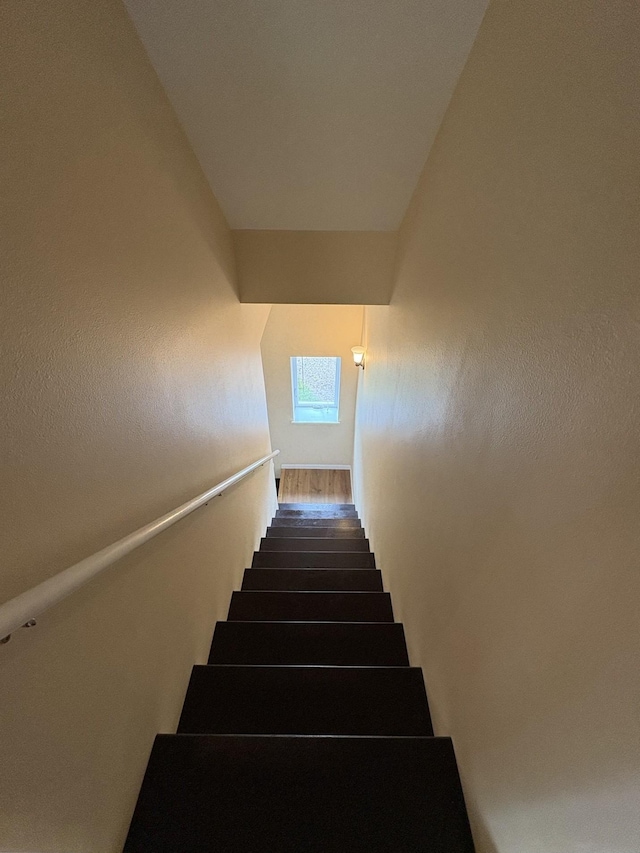 32813 Whispering Springs Loop, Erhard, MN 56534 - stairway with wood finished floors