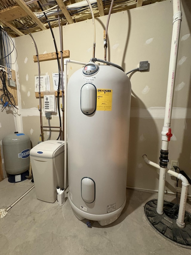 32813 Whispering Springs Loop, Erhard, MN 56534 - utility room featuring electric water heater