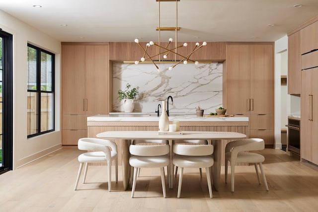 55XX Mcguire Rd, Edina, MN 55439 - dining space with light wood-type flooring and recessed lighting