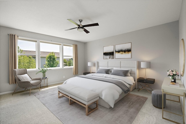 15827 Ethan Trl N, Hugo, MN 55038 - bedroom with carpet floors, a ceiling fan, and baseboards