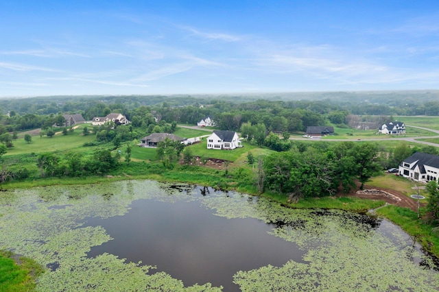 9743 Frontier Ln, Lakeville, MN 55044 - aerial overview of property's location with a nearby body of water and a tree filled landscape