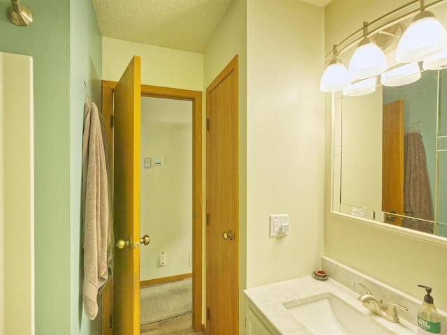 638 Shady Creek Cir, Winsted, MN 55395 - bathroom featuring vanity and a textured ceiling